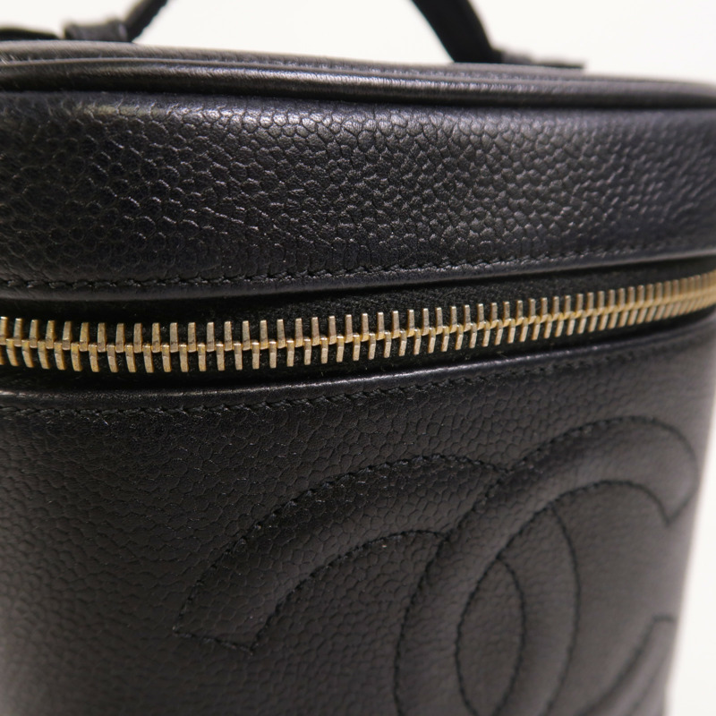CHANEL 牛皮皮革Vintage Vanity Case金扣手挽袋-17