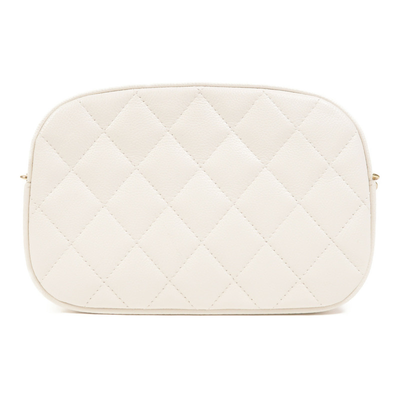 CHANEL 牛皮皮革Chain Shoulder金扣鏈帶肩背袋-1