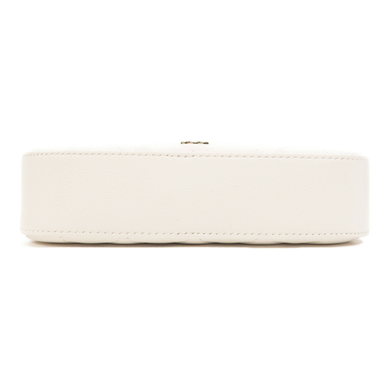 CHANEL 牛皮皮革Chain Shoulder金扣鏈帶肩背袋-3