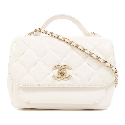 CHANEL 牛皮皮革Business Affinity Small金扣手挽肩背兩用袋