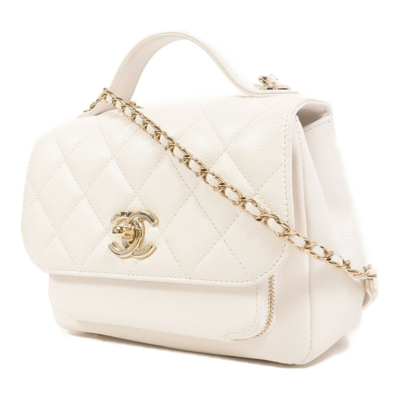 CHANEL 牛皮皮革Business Affinity Small金扣手挽肩背兩用袋-2