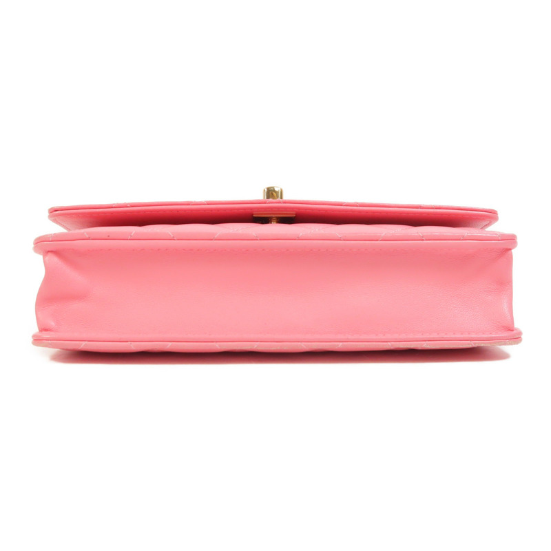 CHANEL 羊皮皮革WOC Wallet On Chain金扣鏈帶肩背袋-3