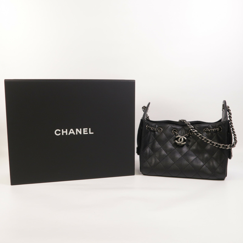CHANEL 牛皮皮革Chanel 25 Mini金扣鏈帶肩背袋-8