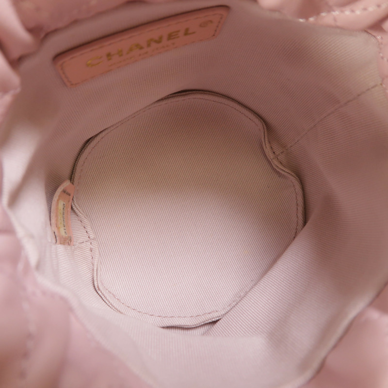 CHANEL 羊皮皮革Mini About Pearls金扣肩背袋-4