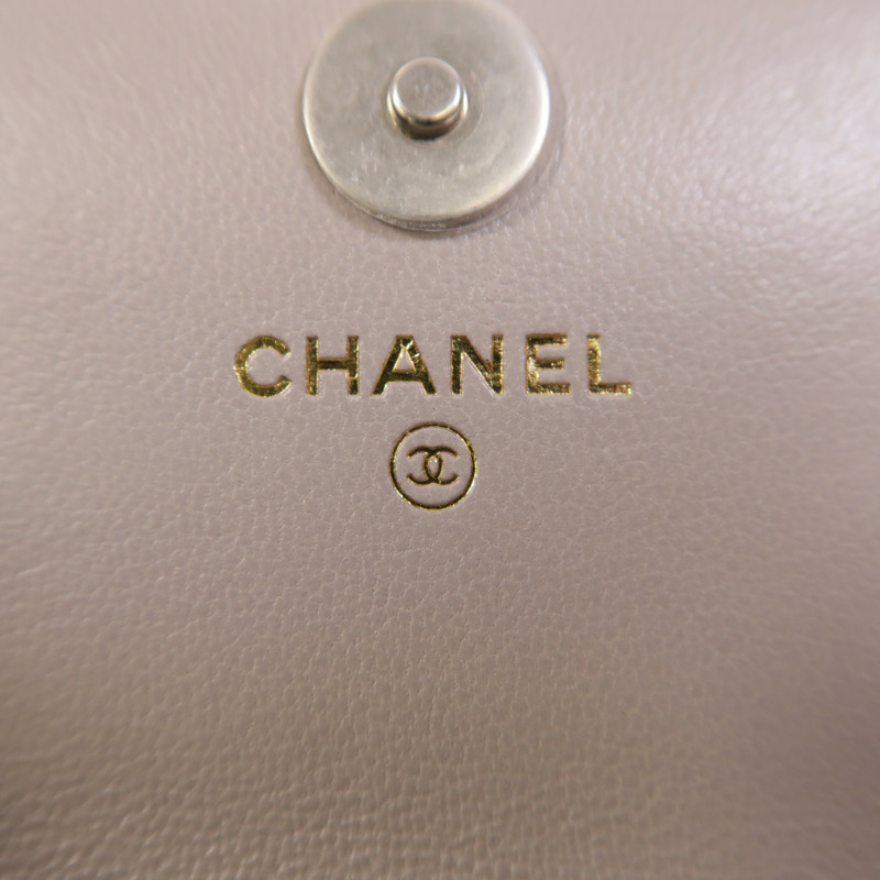 CHANEL 羊皮皮革19 Mini Wallet On Chain鏈帶肩背袋-5