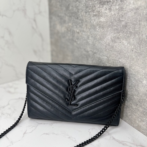 香緹國際精品 915 YSL So black woc 盒裝完整