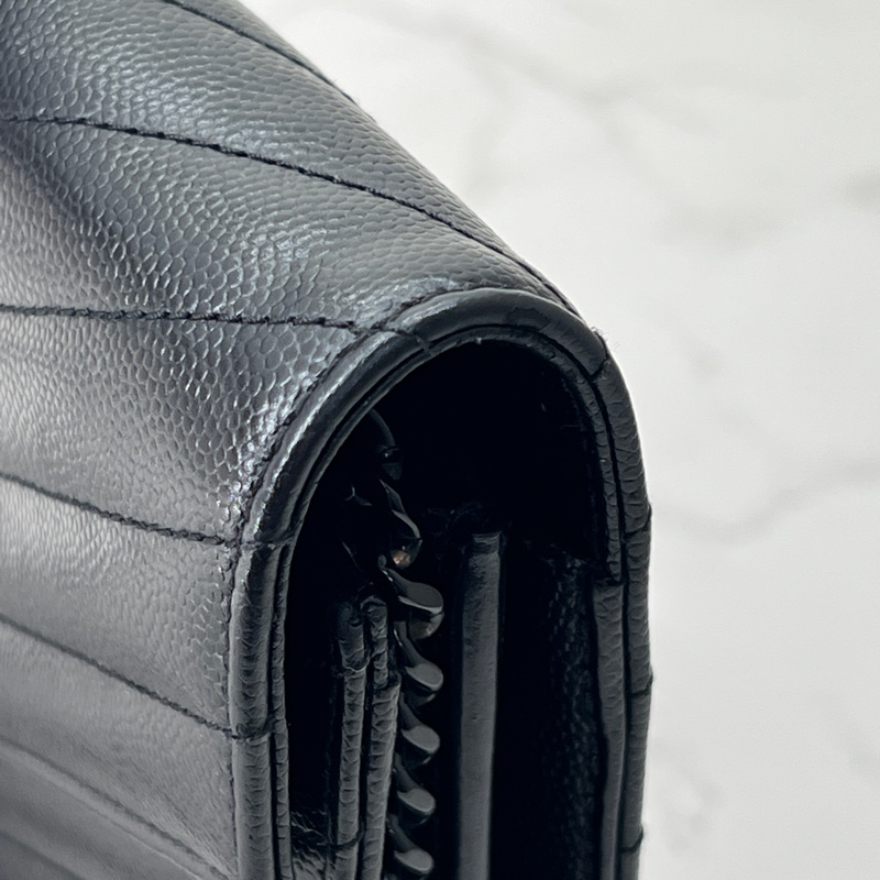 香緹國際精品 915 YSL So black woc 盒裝完整-2