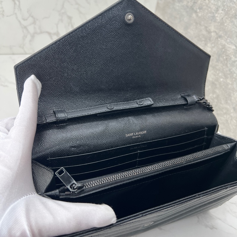 香緹國際精品 915 YSL So black woc 盒裝完整-7