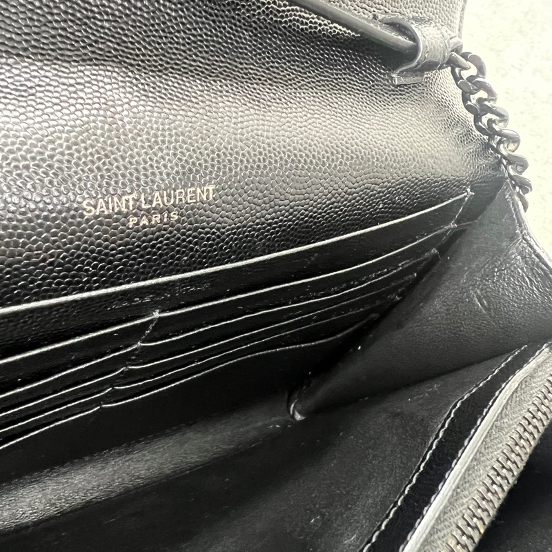 香緹國際精品 915 YSL So black woc 盒裝完整-8