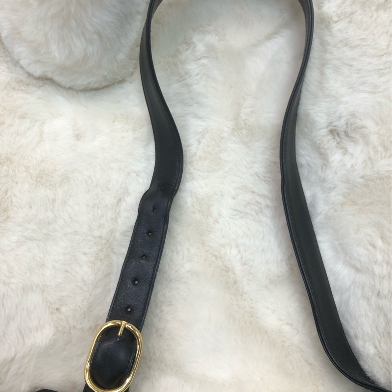 Gucci 金Logo 黑色水桶袋 XA705-8