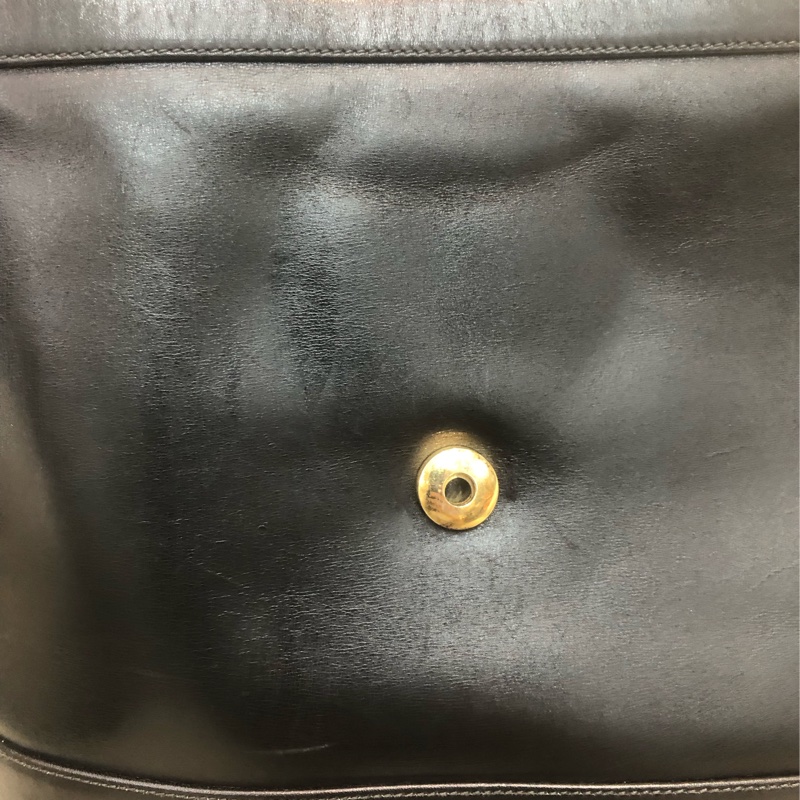 Gucci 金Logo 黑色水桶袋 XA705-9