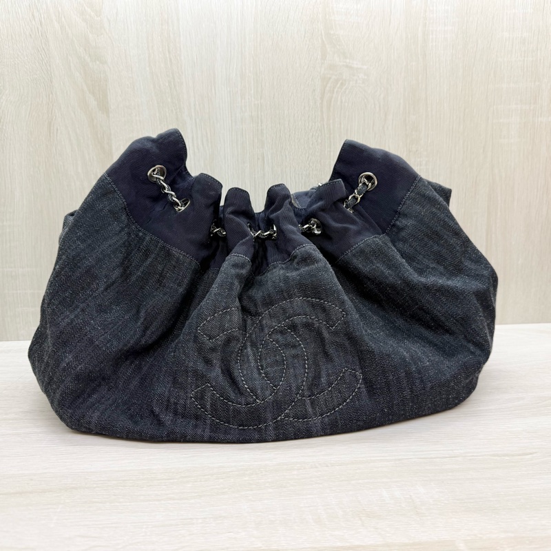 CELINE藍牛仔雙c單肩包-2