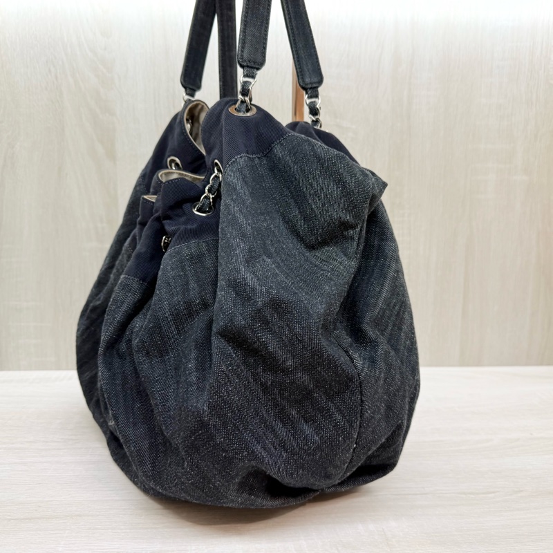 CELINE藍牛仔雙c單肩包-4