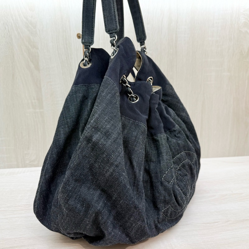 CELINE藍牛仔雙c單肩包-6