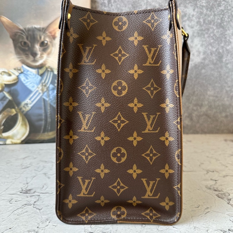 Louis Vuitton/路易威登 ONTHEGO Tote包 中號 女款 棕色/焦糖色拼色-2