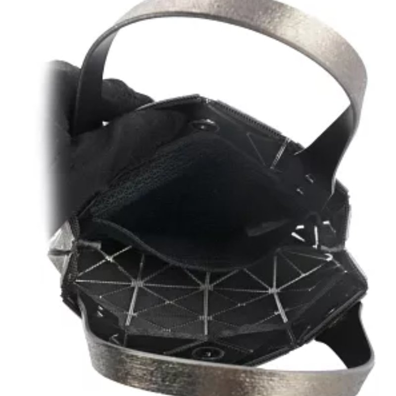 ISSEY MIYAKE BAO BAO 5X4 立體金屬色迷你方盒手提包 - 槍銅色-4