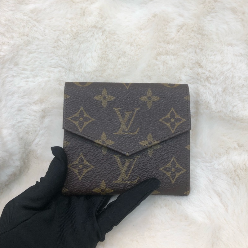 LV 老花金豆信封短銀包 男/女 IA547-1