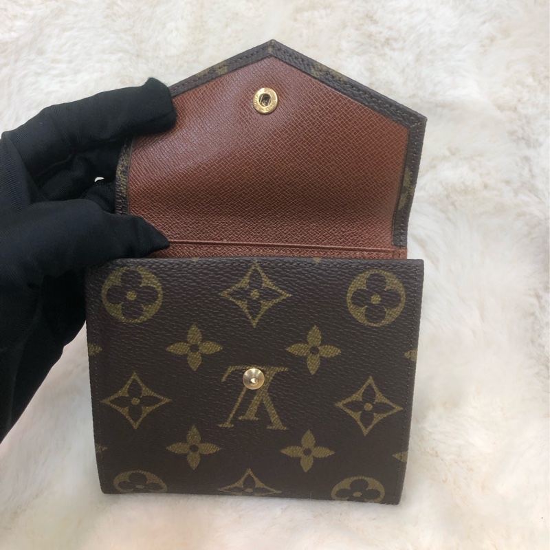 LV 老花金豆信封短銀包 男/女 IA547-4