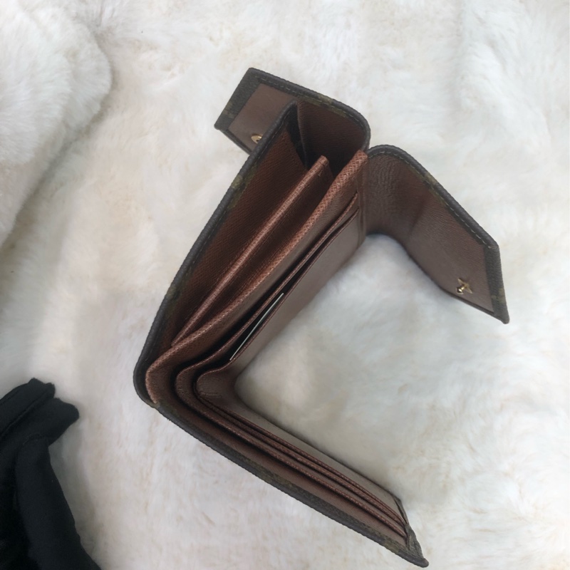 LV 老花金豆信封短銀包 男/女 IA547-5