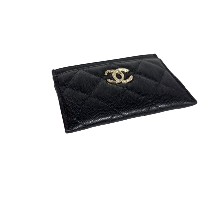 CHANEL CC 水鑽 荔枝皮 卡包-7