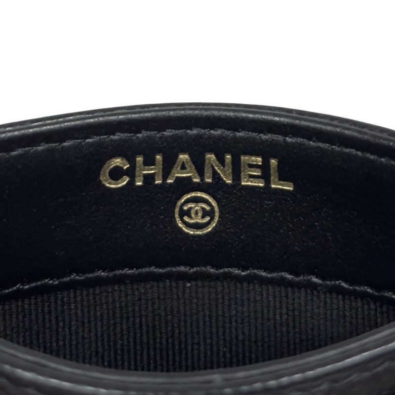 CHANEL CC 水鑽 荔枝皮 卡包-15