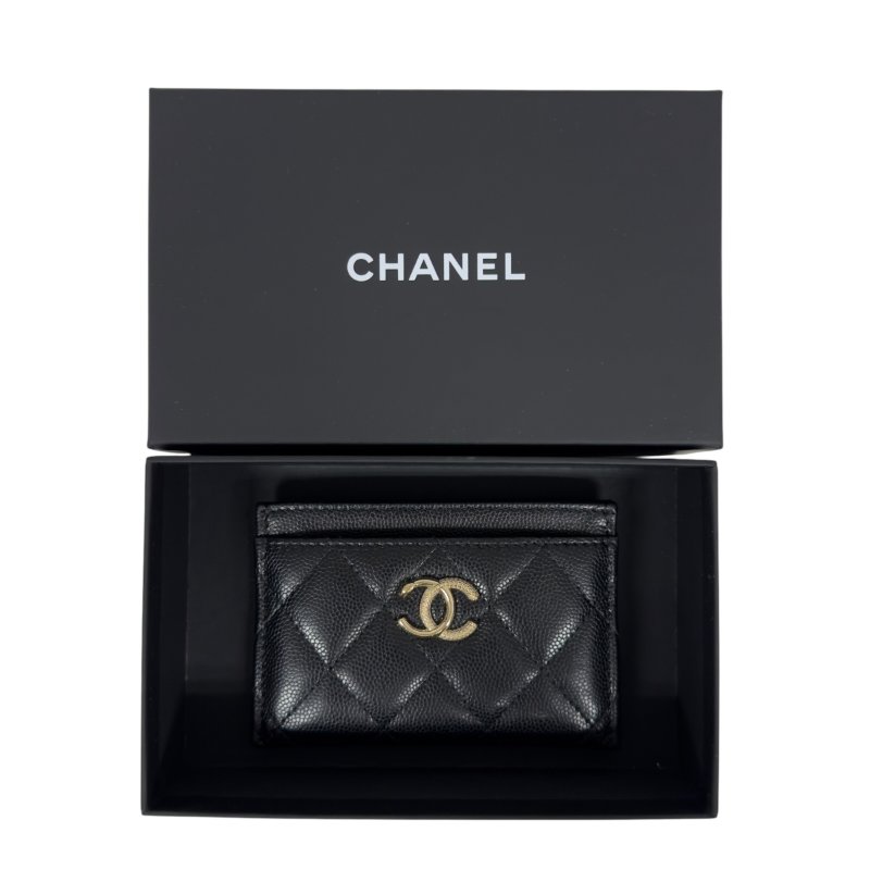 CHANEL CC 水鑽 荔枝皮 卡包-18