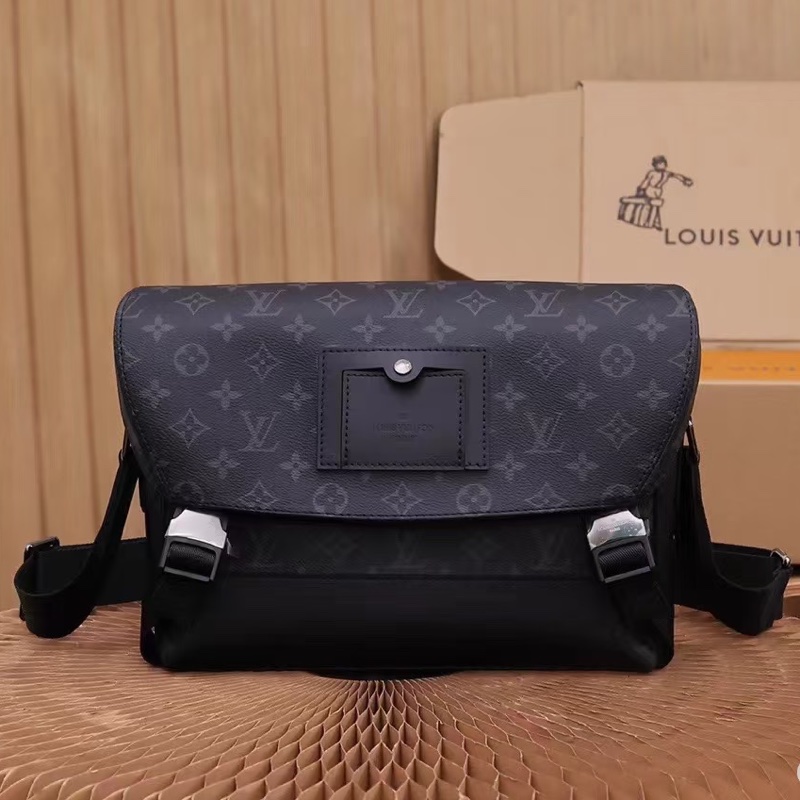 #LV 路易威登 #黑老花邮差斜挎包-10