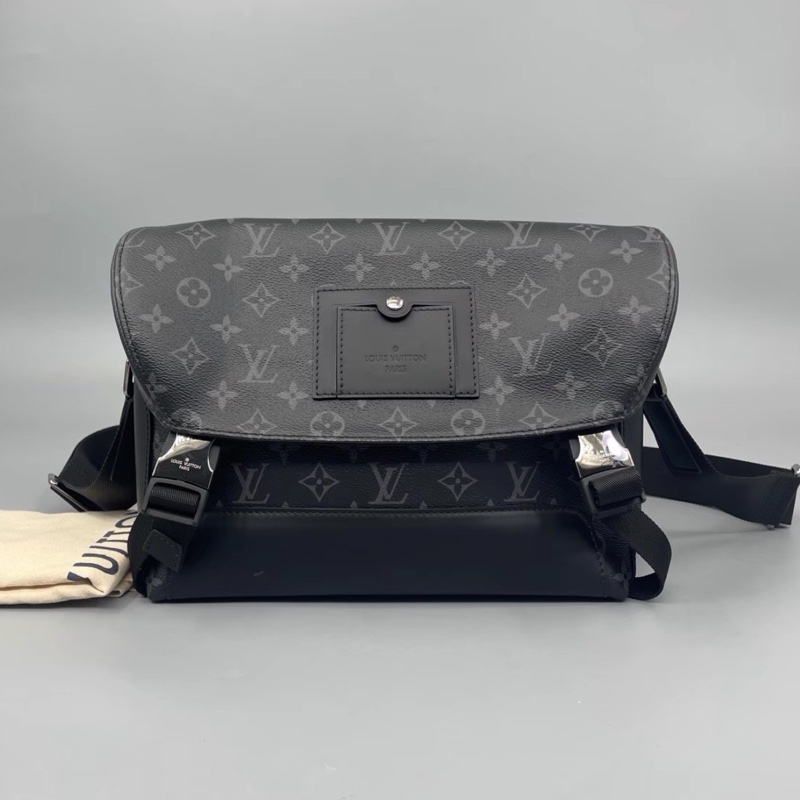 #LV 路易威登 #黑老花邮差斜挎包-11