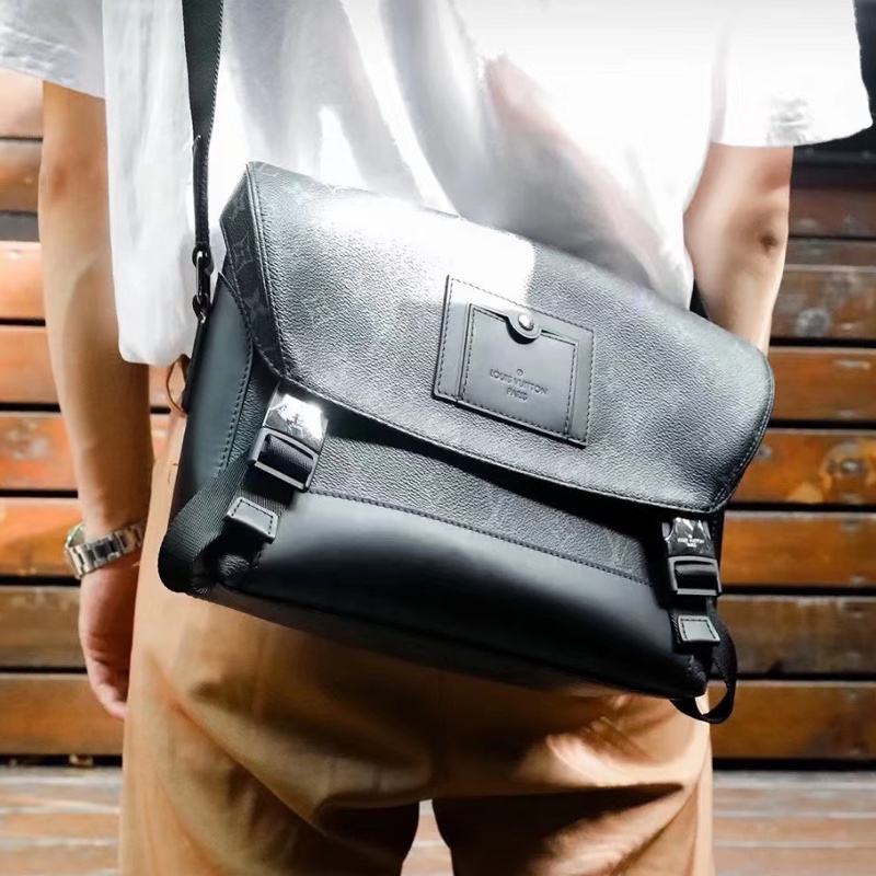 #LV 路易威登 #黑老花邮差斜挎包-20
