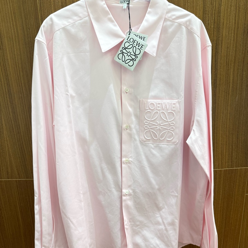 Loewe 男士粉色襯衫-0