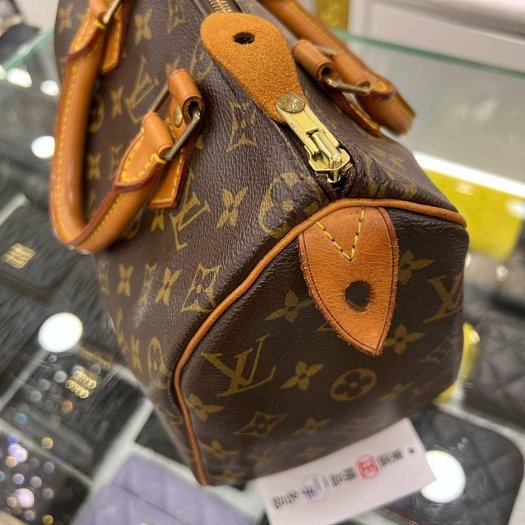 東區正精品㊣LV M41528 Speedy 25cm 原花字紋波士頓包手提包 RZ6334-3
