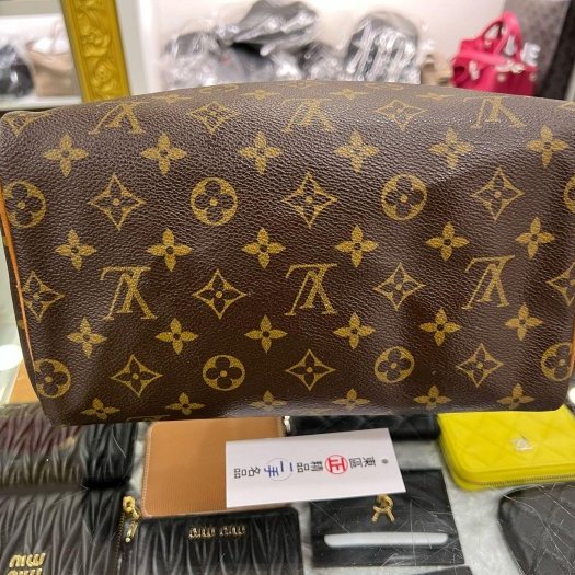 東區正精品㊣LV M41528 Speedy 25cm 原花字紋波士頓包手提包 RZ6334-7