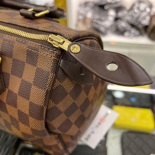 東區正精品㊣LV Speedy 25cm 咖格棋盤格波士頓包手提包 RZ6335-3