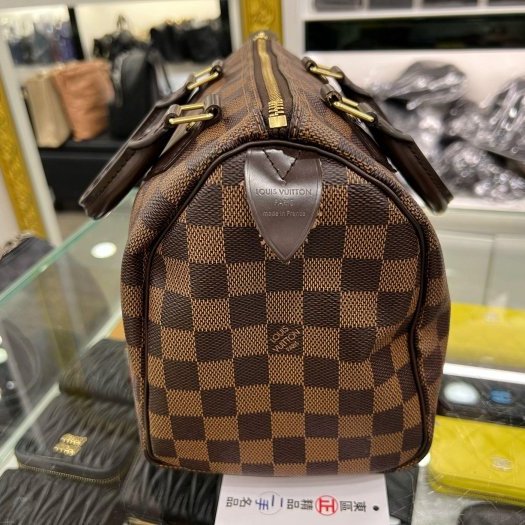 東區正精品㊣LV Speedy 25cm 咖格棋盤格波士頓包手提包 RZ6335-7