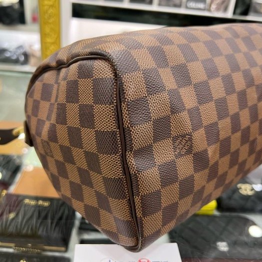 東區正精品㊣LV Speedy 25cm 咖格棋盤格波士頓包手提包 RZ6335-8