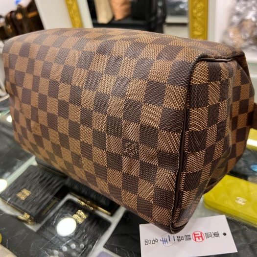 東區正精品㊣LV Speedy 25cm 咖格棋盤格波士頓包手提包 RZ6335-9