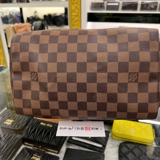 東區正精品㊣LV Speedy 25cm 咖格棋盤格波士頓包手提包 RZ6335-10