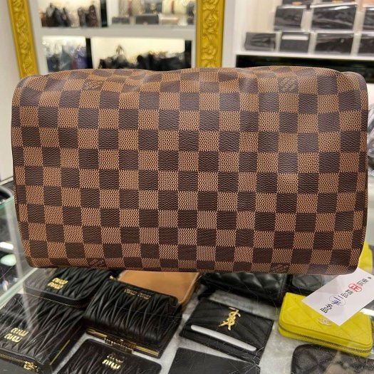 東區正精品㊣LV Speedy 30cm 咖格棋盤格波士頓包手提包 RZ6336-3