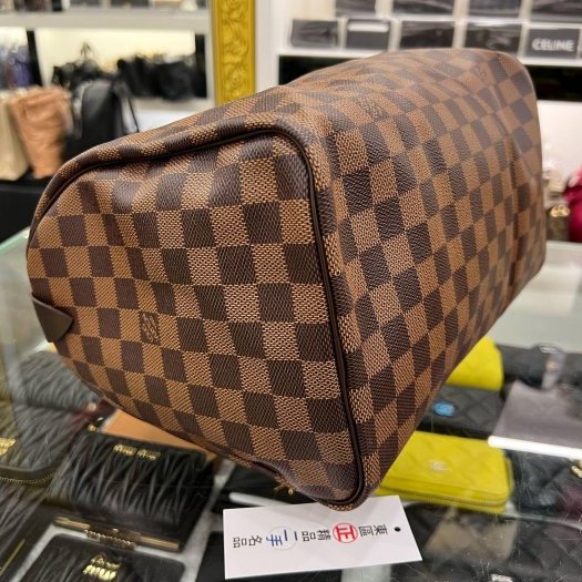 東區正精品㊣LV Speedy 30cm 咖格棋盤格波士頓包手提包 RZ6336-4
