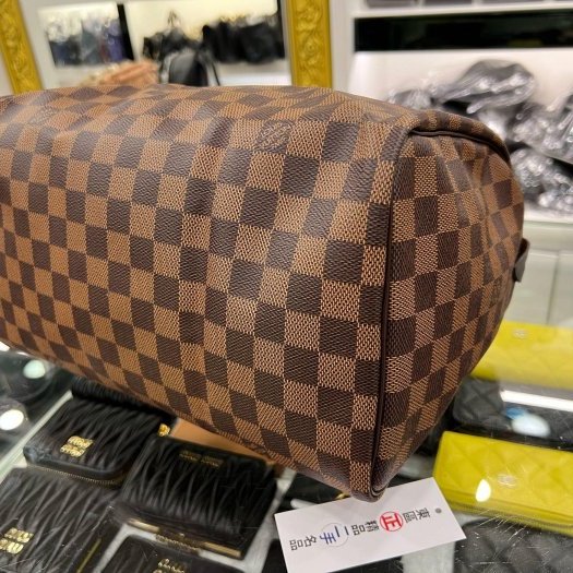 東區正精品㊣LV Speedy 30cm 咖格棋盤格波士頓包手提包 RZ6336-5