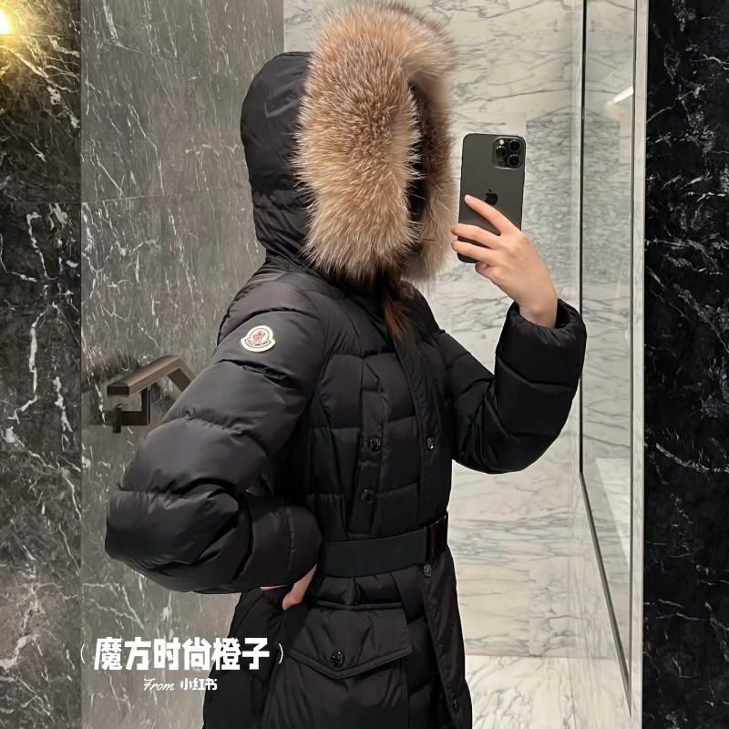 Mocler Khloe 黑色人氣款「現貨」!!0碼 絕版狐狸毛款 全新美品!送人自用都適合 附件:吊牌未拆、塵套、衣架-0