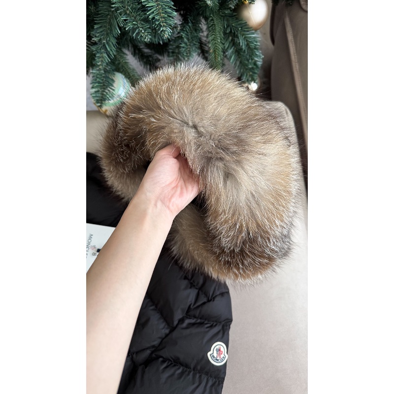 Mocler Khloe 黑色人氣款「現貨」!!0碼 絕版狐狸毛款 全新美品!送人自用都適合 附件:吊牌未拆、塵套、衣架-6