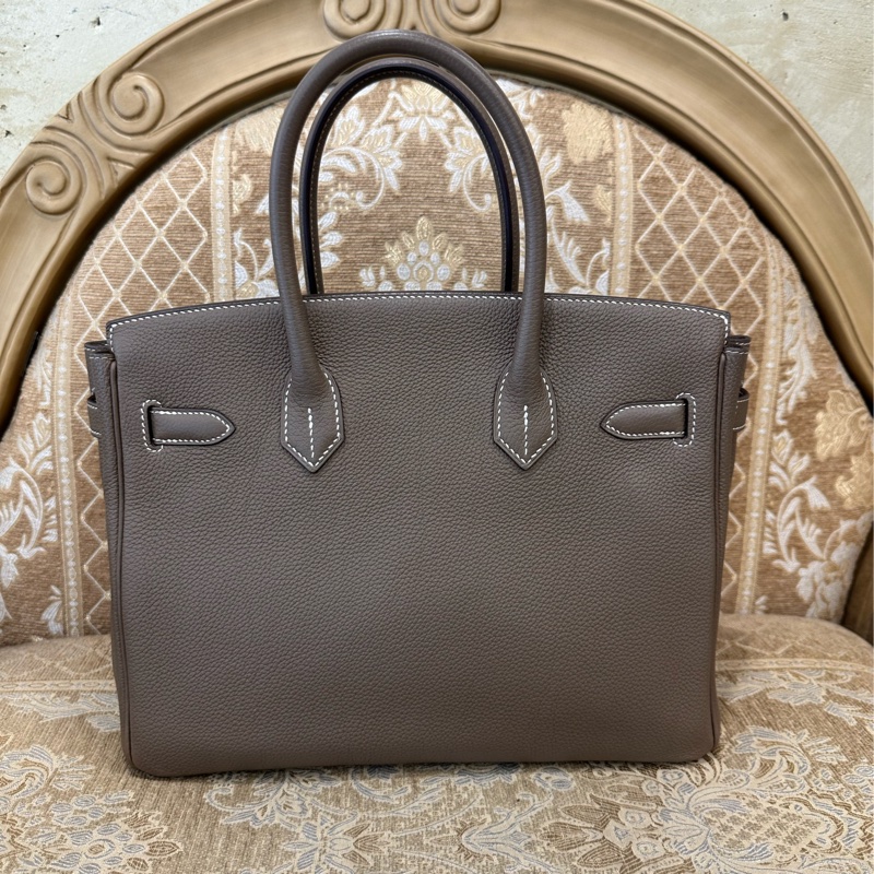 Hermes 18大象灰Togo皮金釦Birkin30 H027633CC18-1