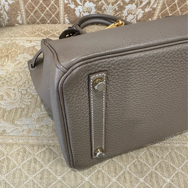 Hermes 18大象灰Togo皮金釦Birkin30 H027633CC18-5