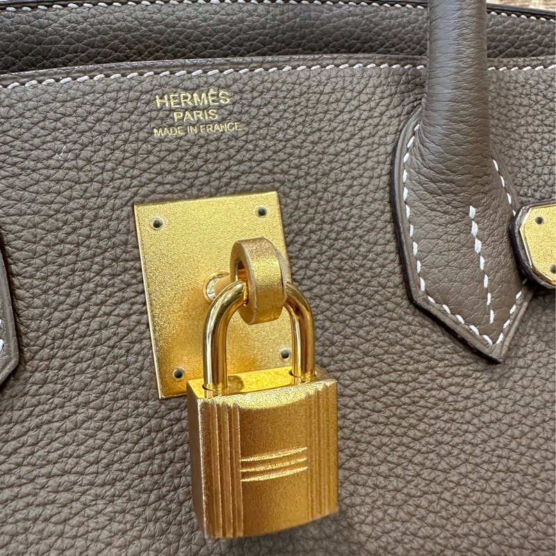 Hermes 18大象灰Togo皮金釦Birkin30 H027633CC18-9