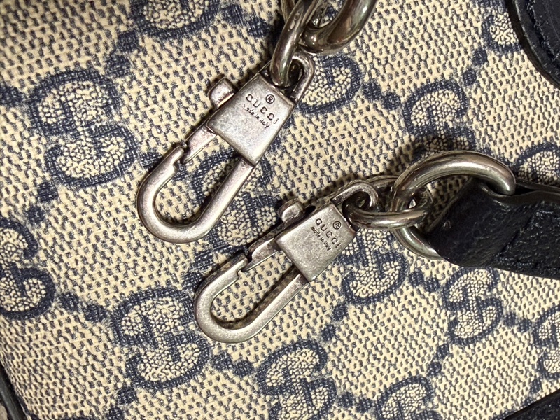 GUCCI GG Supreme tote mini 琴譜包 小托特包 海軍藍 深藍-14