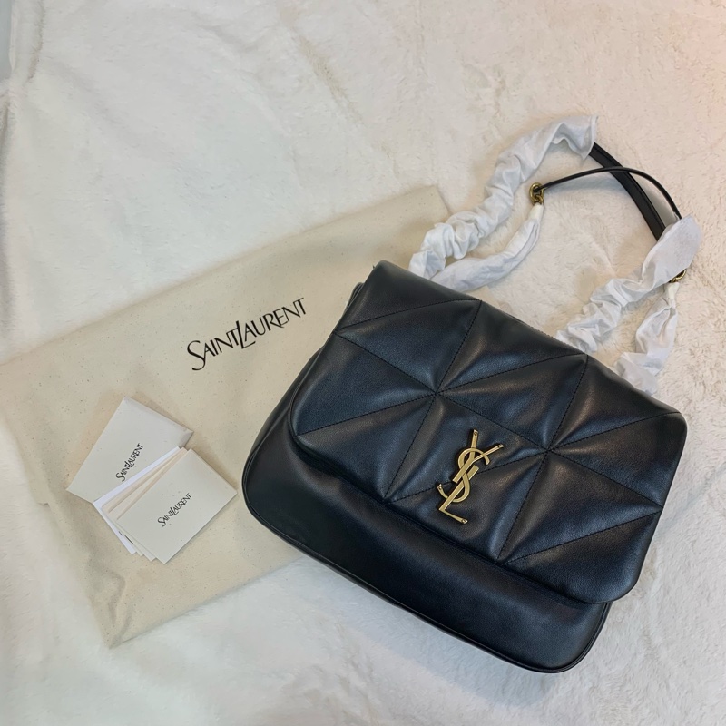 25年單 YSL Jamie 黑金羊皮單肩包-0
