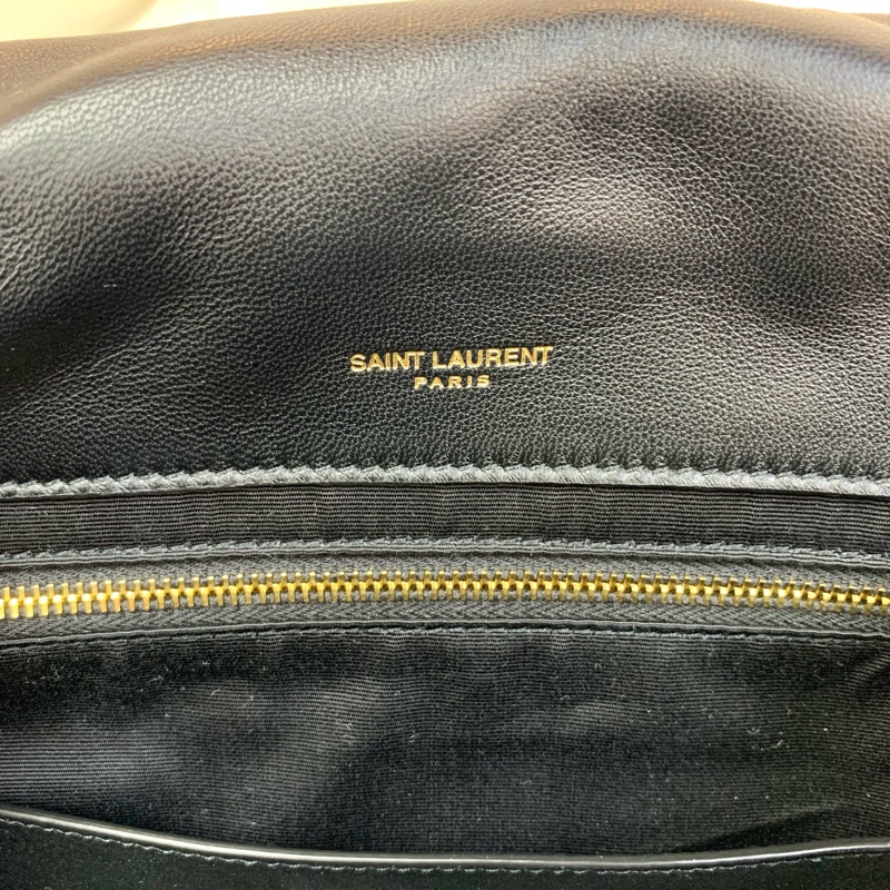 25年單 YSL Jamie 黑金羊皮單肩包-5