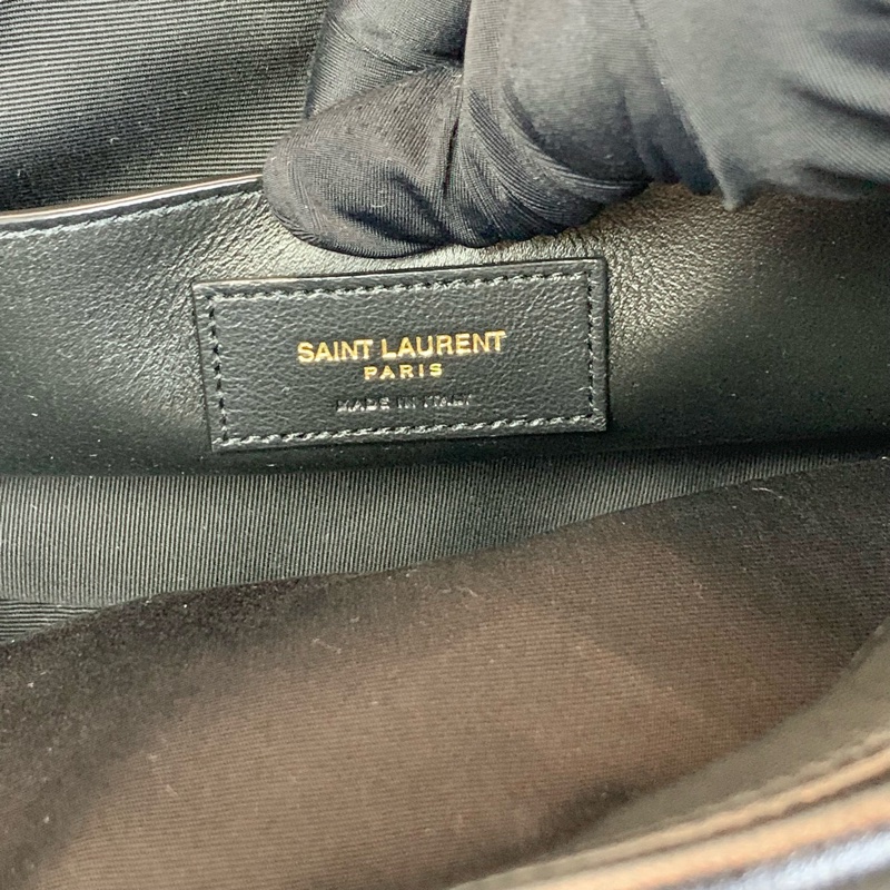 25年單 YSL Jamie 黑金羊皮單肩包-6