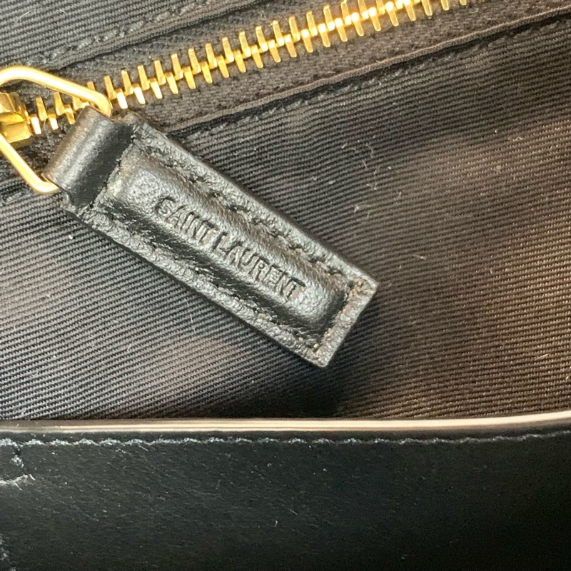 25年單 YSL Jamie 黑金羊皮單肩包-7
